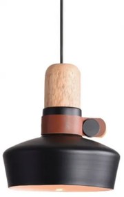 Zambelis 1990 - Lampadario a sospensione con filo 1xE27/40W/230V quercia/nero