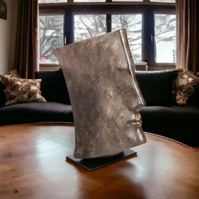 Decorazione da tavolo 29x25x17 cm in resina con finitura ramata