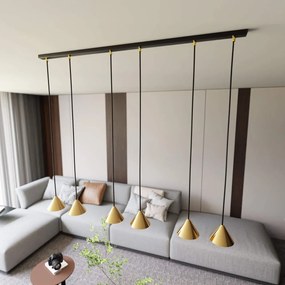 Lampadario ELIT 6 GOLD e BLACK - Attacco GX53