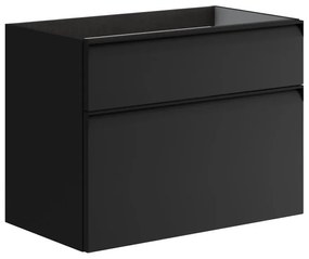 Mobile da bagno sotto lavabo Fusion antracite opaco L 79.5 x H 60 x P 45.5 cm 2 cassetti, lavabo non incluso
