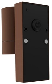 Applique cilindrica da Esterno IP65 GU10 con sensore Movimento - Corten