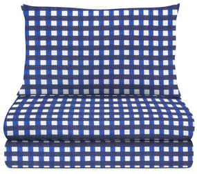 Completo letto 1 piazza e mezza quadretti blu