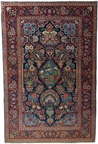 Kashan Tappeto persiano 200x130 Blu (Iran) Annodato A Mano