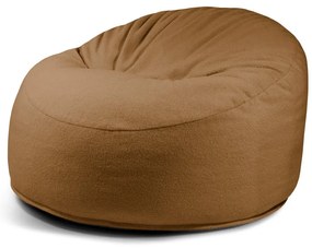 Puof a sacco marrone con rivestimento in bouclé Om 110 – SLOWDOWN