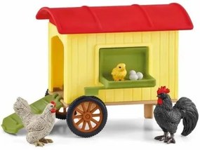 Set di giocattoli Schleich Mobile Chicken Coop Plastica