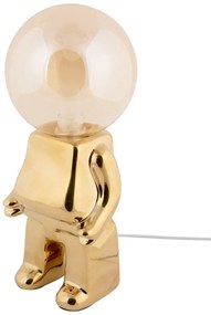 Lampada da tavolo a LED dimmerabile in oro con paralume in vetro (altezza 27 cm) Ross - Leitmotiv