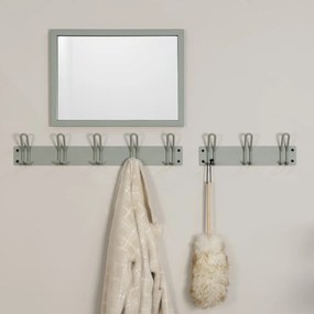 Appendiabiti da parete in metallo grigio-beige Miles - Spinder Design
