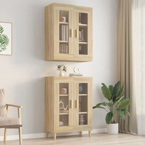 Armadietto Pensile A Parete Rovere Sonoma 69,5x34x90 Cm /