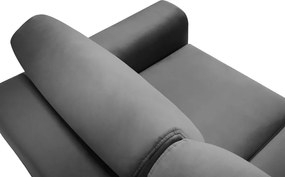 Divano grigio chiaro allungabile e con contenitore con rivestimento in velluto 235 cm Kyoto – Cosmopolitan Design