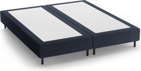 Letto matrimoniale imbottito blu scuro senza testiera 180x200 cm Whale – Micadoni