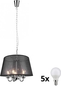 Reality - Lampadario LED a catena CIMA 5xE14/40W/230V nero