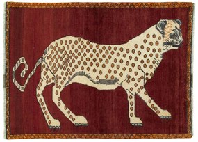 Gabbeh Tappeto 110 x 150 Rosso (Iran) Annodato A Mano