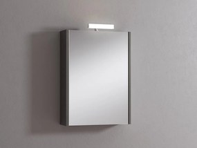 Pensile con luce Akira laccato lucido grigio L 51.5 x H 70 x P 15.5 cm