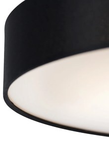 Plafoniera intelligente nera 40 cm con LED RGB - Taiko
