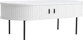 Tavolino da salotto bianco effetto rovere 60x120 cm Nola – Unique Furniture