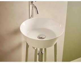 Bathco 4086 - Lavabo da appoggio VOLTA Ø 35 cm porcellana/bianco