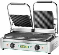 Piastra ghisa doppia rigata panini toast RS3493