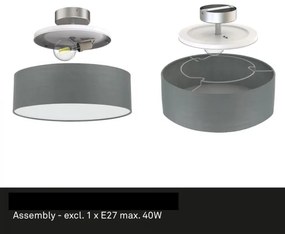 Briloner 3375-024 - Plafoniera 1xE27/40W/230V diametro 30 cm grigio