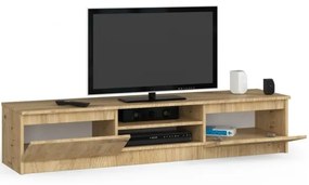 Mobile Porta TV 160 Cm 2 Ante 2 Vani A Giorno Rovere Effetto Legno Artika