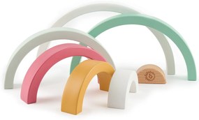 Bieco - Arcobaleno impilabile in legno - berry
