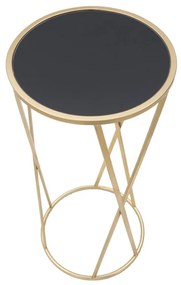 Tavolo pieghevole in nero e oro , altezza 75 cm Glam Simple - Mauro Ferretti