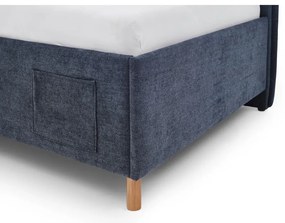 Letto da bambini con sponde blu scuro imbottito rete non inclusa 90x200 cm Fun – Meise Möbel