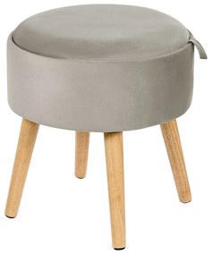 Pouf contenitore velluto grigio NEELY Beliani