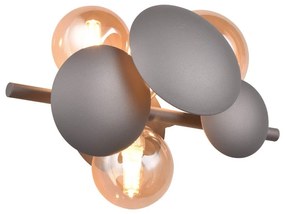 Lampada da parete in colore grigio-oro Bubble - Trio Select
