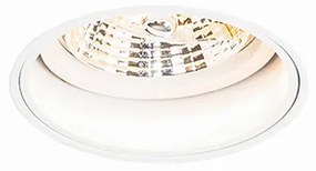 Set di 6 faretti da incasso moderni bianchi senza bordi - Impact 70