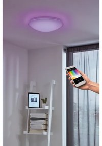 Eglo 33219 - Plafoniera LED RGB GIRON-C LED/17W/230V Ø 30 cm bianca