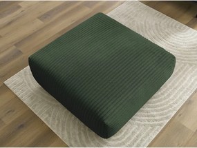 Poggiapiedi in verde scuro con rivestimento in velluto a coste Lucien – Bobochic Paris