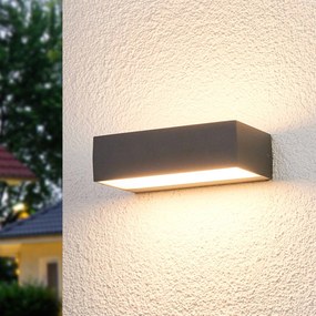 Applique da esterni a LED Lissi Lucande, Nero, Plastica, Moderno, Applique LED da esterni