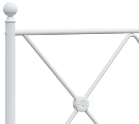 Testiera in metallo bianco 80 cm