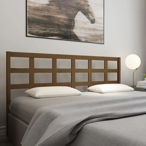 Testiera per letto miele 185,5x4x100 cm legno massello di pino