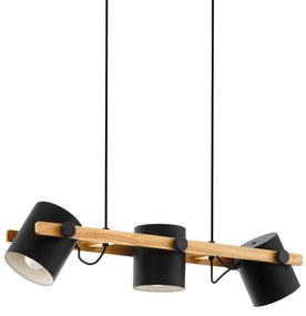 Eglo 43517 - Lampadario a sospensione con cavo HORNWOOD 3xE27/60W/230V