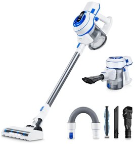 Niceboy ION Hurricane H5- Aspirapolvere a batteria 2in1 150W/2200 mAh bianco/blu