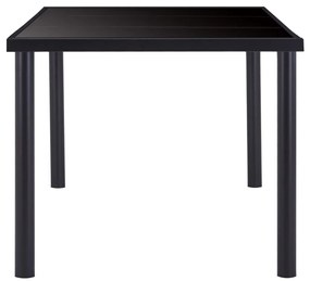 Set sala da pranzo 7 pz in similpelle marrone