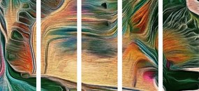 Quadri 5 pezzi – Astrazione psichedelica