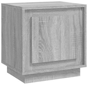 Comodino grigio sonoma 44x35x45 cm in legno multistrato
