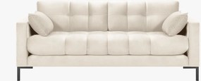 Divano 2 posti Mamaia in velluto Bluvel gambe nere - L152 cm