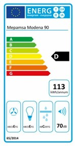 Cappa Classica Mepamsa Modena 90 cm 400 m3/h 71 dB 280W Acciaio (Ricondizionati C)