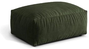 Poggiapiedi componibile verde con rivestimento in velluto Martina – Micadoni