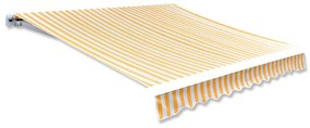 Tendone Parasole in Tela Arancione e Bianco 350x250 cm