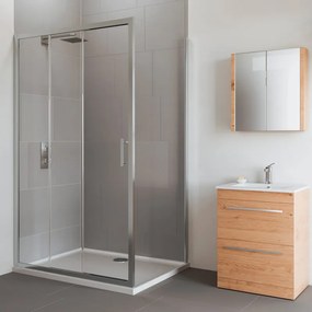 Box doccia con ingresso frontale scorrevole Verve L 120 x H 190 cm, vetro 6 mm vetro senza finitura / trasparente profilo cromato