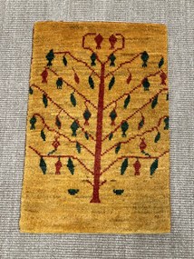 Gabbeh Tappeto persiano 50 x 70 Giallo (Iran) Annodato A Mano