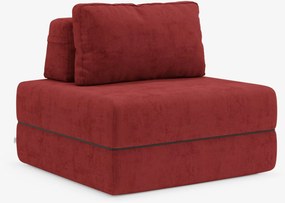 Rift poltrona letto con materasso alto 24 cm e memory foam - schienale mobile e tessuto smacchiabile T31