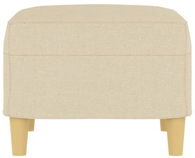 Poggiapiedi crema 60x50x41 cm in tessuto