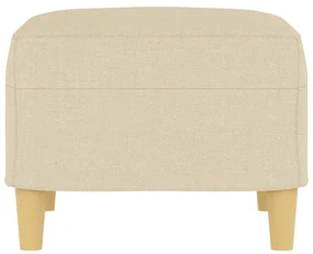 Poggiapiedi crema 60x50x41 cm in tessuto