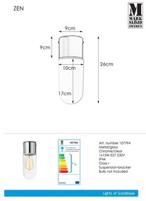 Lampada a soffitto Ceiling Chrome Clear Zen - Markslöjd
