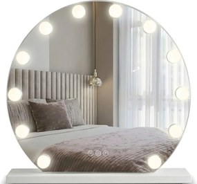 Specchio LED HOLLYWOOD White – Ø50 cm